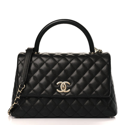 Chanel Caviar Quilted Small Coco Handle Flap Black 1 of 10