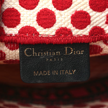 Christian Dior Canvas DiorAmour Dots Vertical Book Tote Red 6 of 10