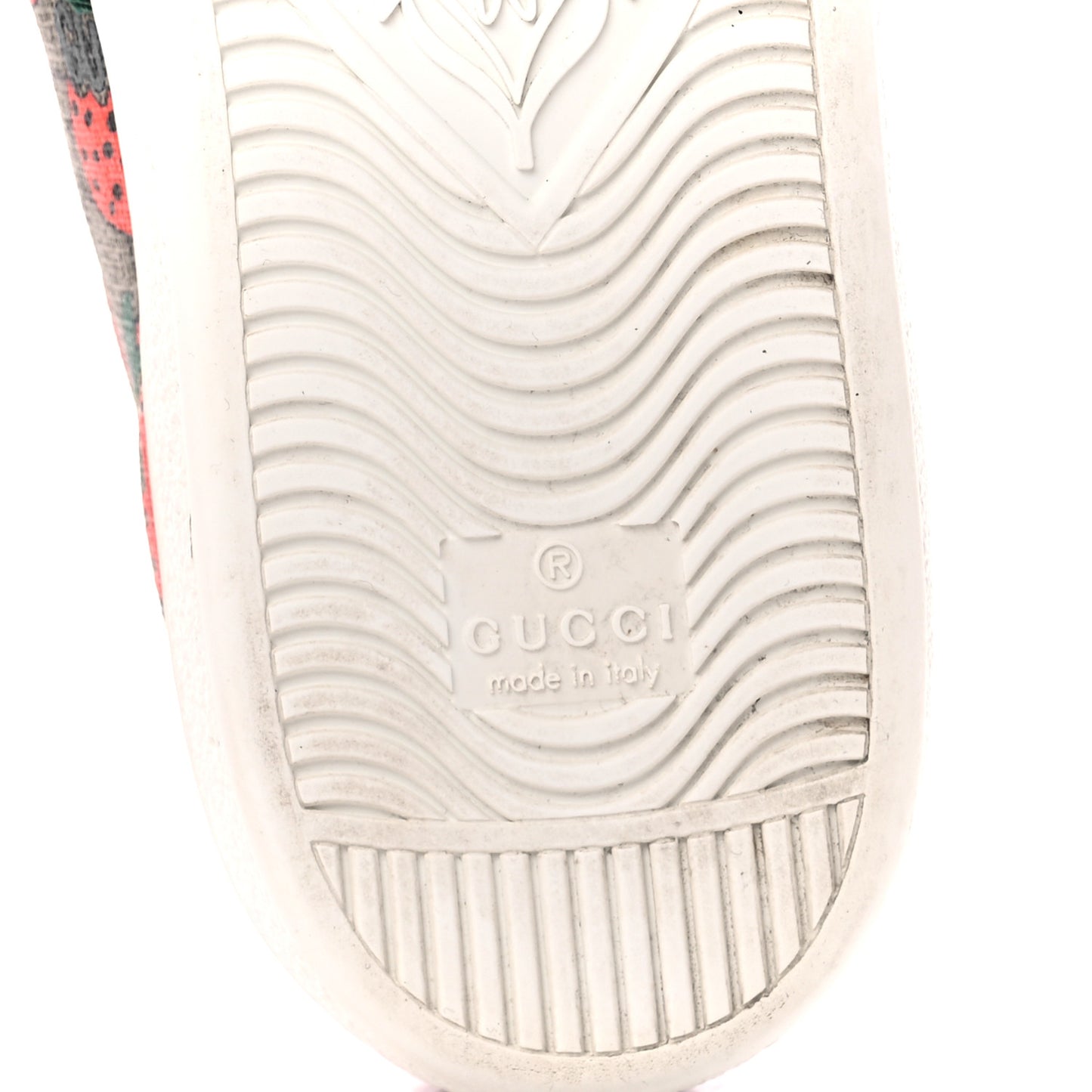 GG Supreme Monogram Strawberry Web Womens Ace Sneakers 40 Beige Multicolor Red Green
