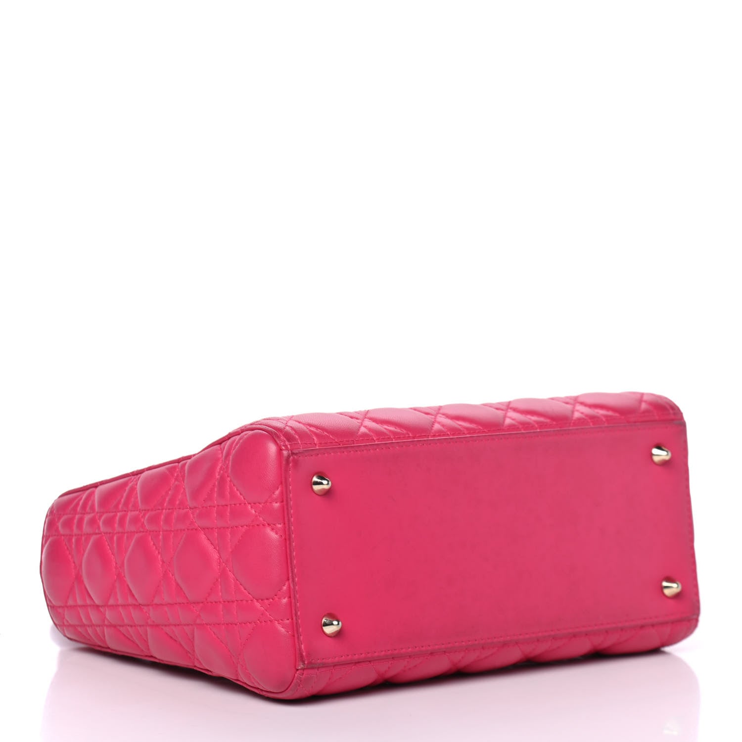 Christian Dior Lambskin Cannage Medium Lady Dior Pink 3 of 4