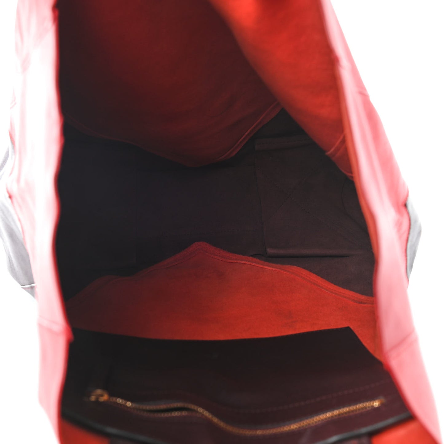 Lambskin Vertical Bi-Color Coeur Cabas Black Red