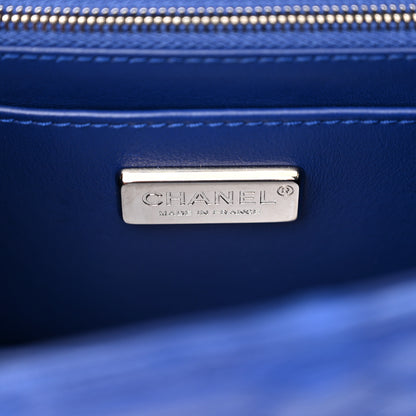 Chanel Snakeskin Mini Rectangular Flap Blue 6 of 10