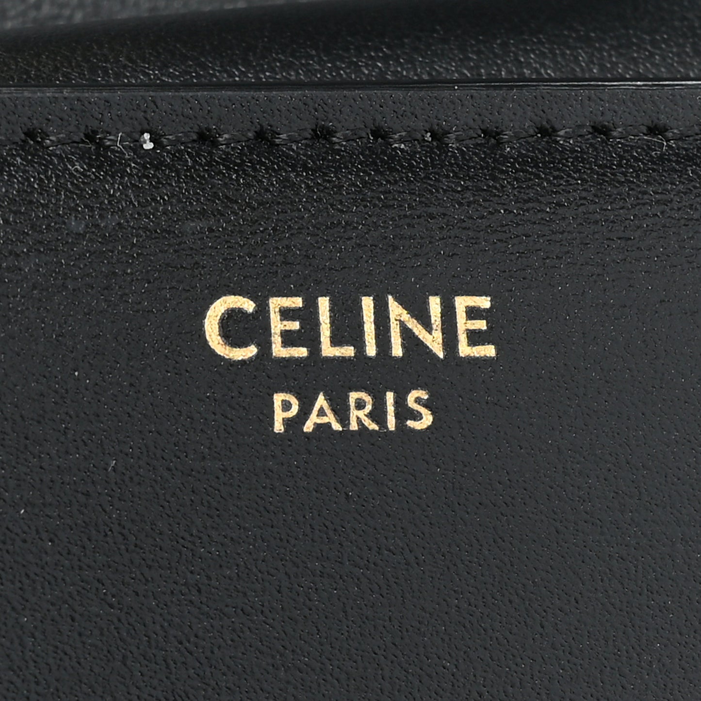 Shiny Calfskin Small Triomphe Wallet Black
