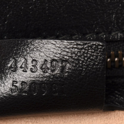 Gucci Vintage Effect Calfskin Matelasse Diagonal Striped Small Torchon GG Marmont Shoulder Bag Black Beige 7 of 16