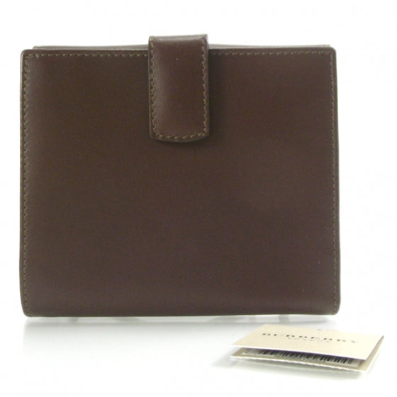 Leather Nova Check Wallet Brown