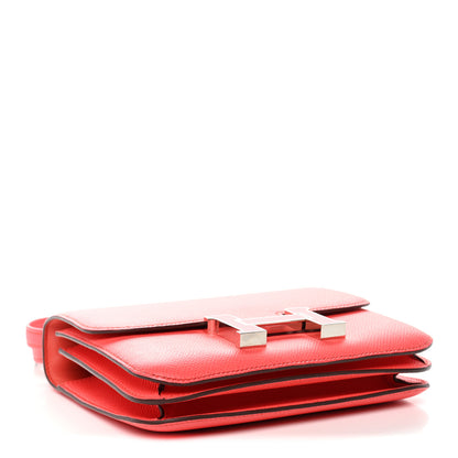 Hermes Epsom Enamel Constance 18 Rose Texas Rouge De Coeur 4 of 11