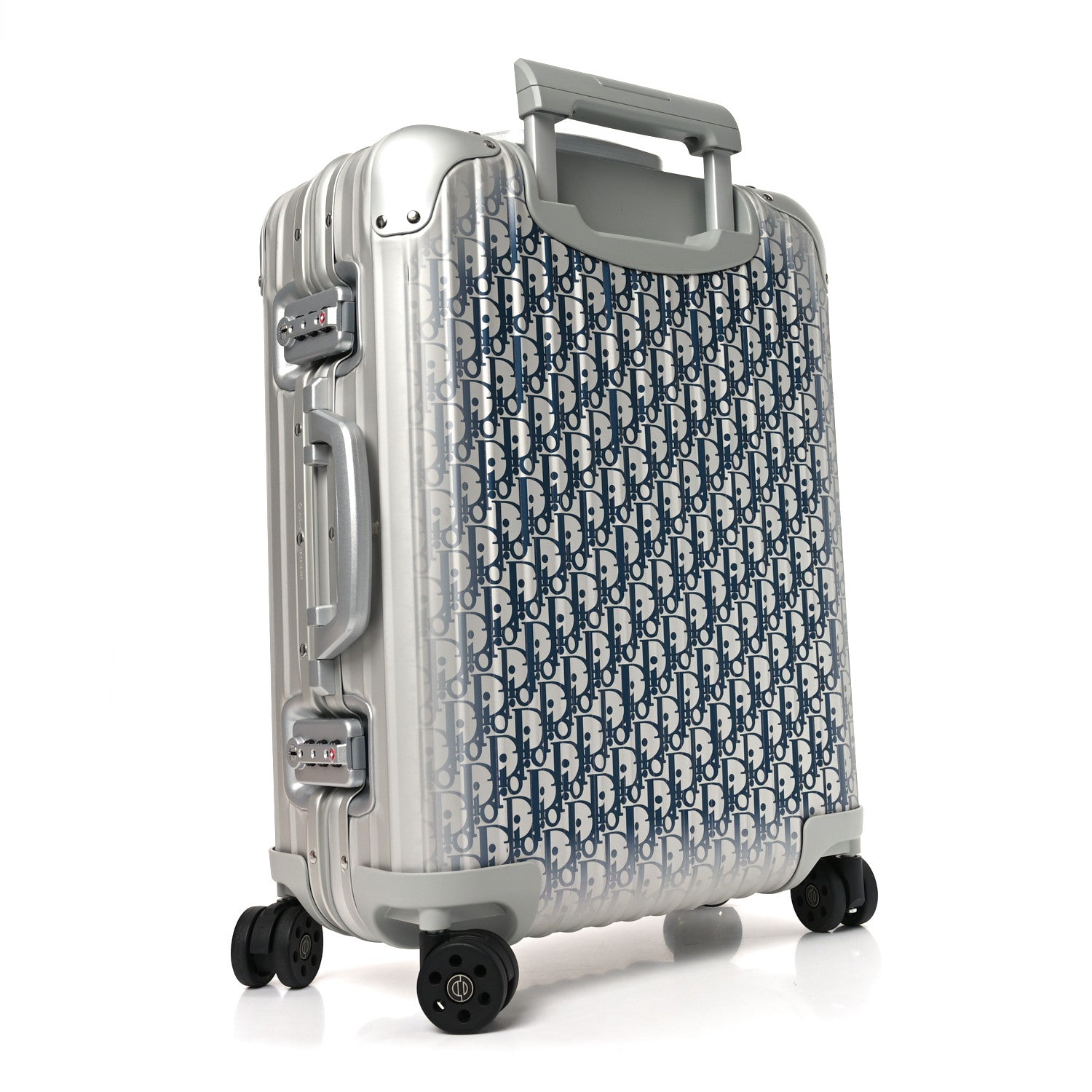 Christian Dior X RIMOWA Aluminum Gradient Carry On Luggage Blue