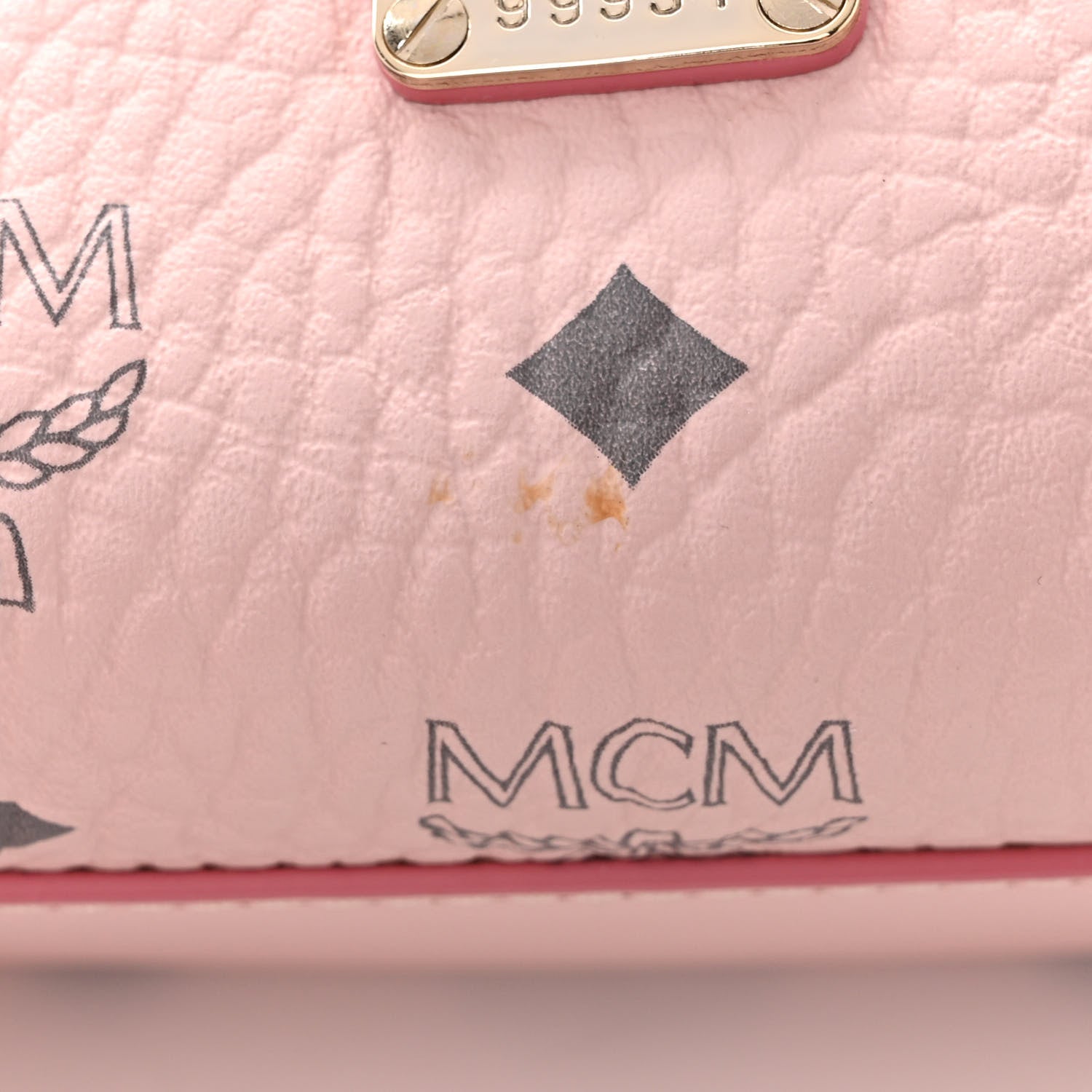 MCM Visetos Essential Boston Bag Powder Pink 11 of 14