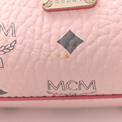 MCM Visetos Essential Boston Bag Powder Pink 11 of 14