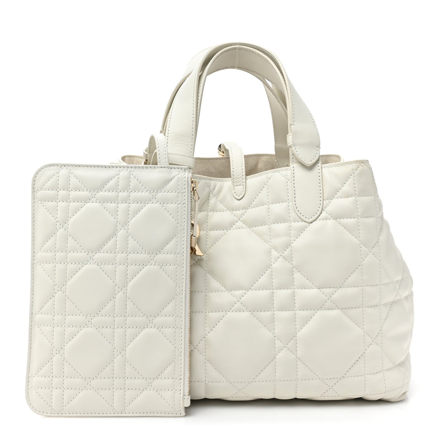 Calfskin Macrocannage Medium Toujours White White