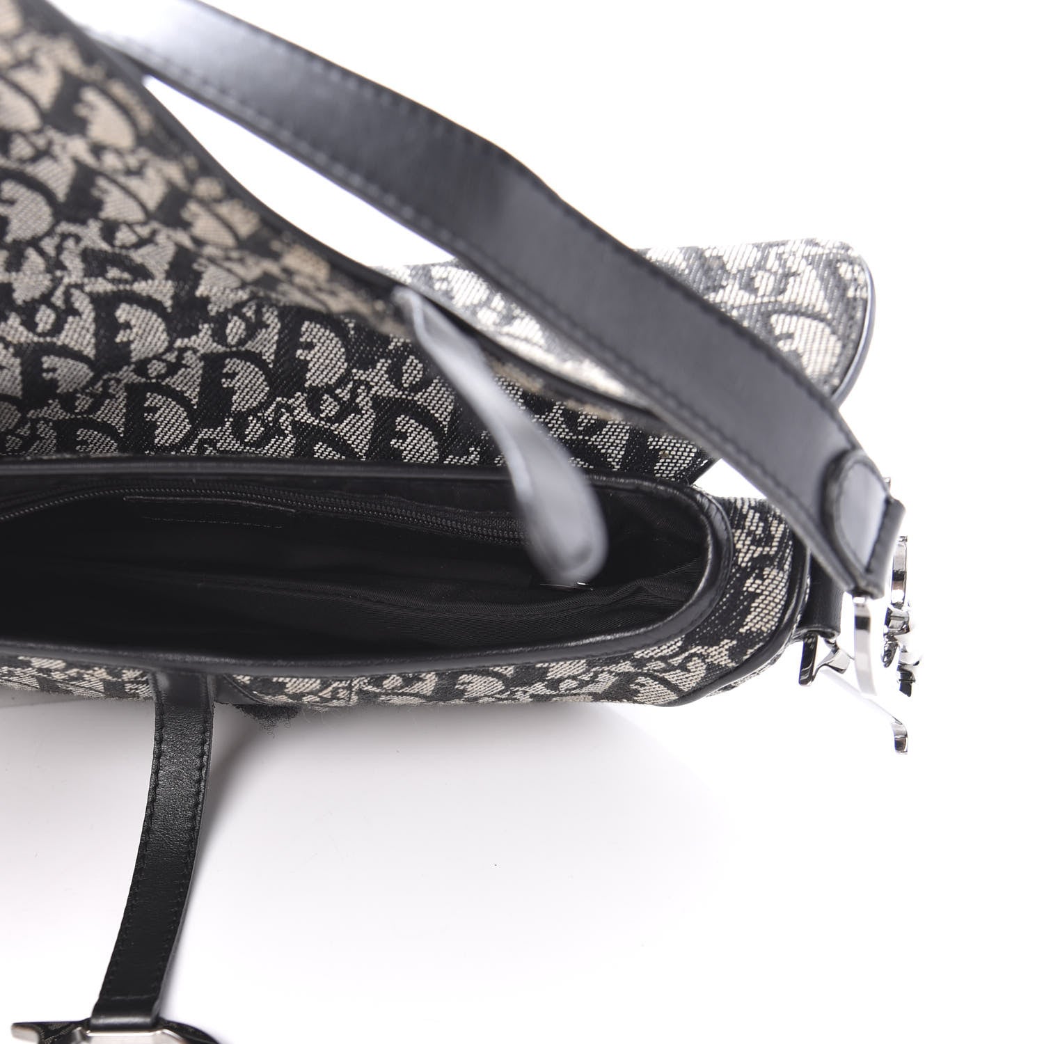 Christian Dior Monogram Saddle Bag Black 6 of 12