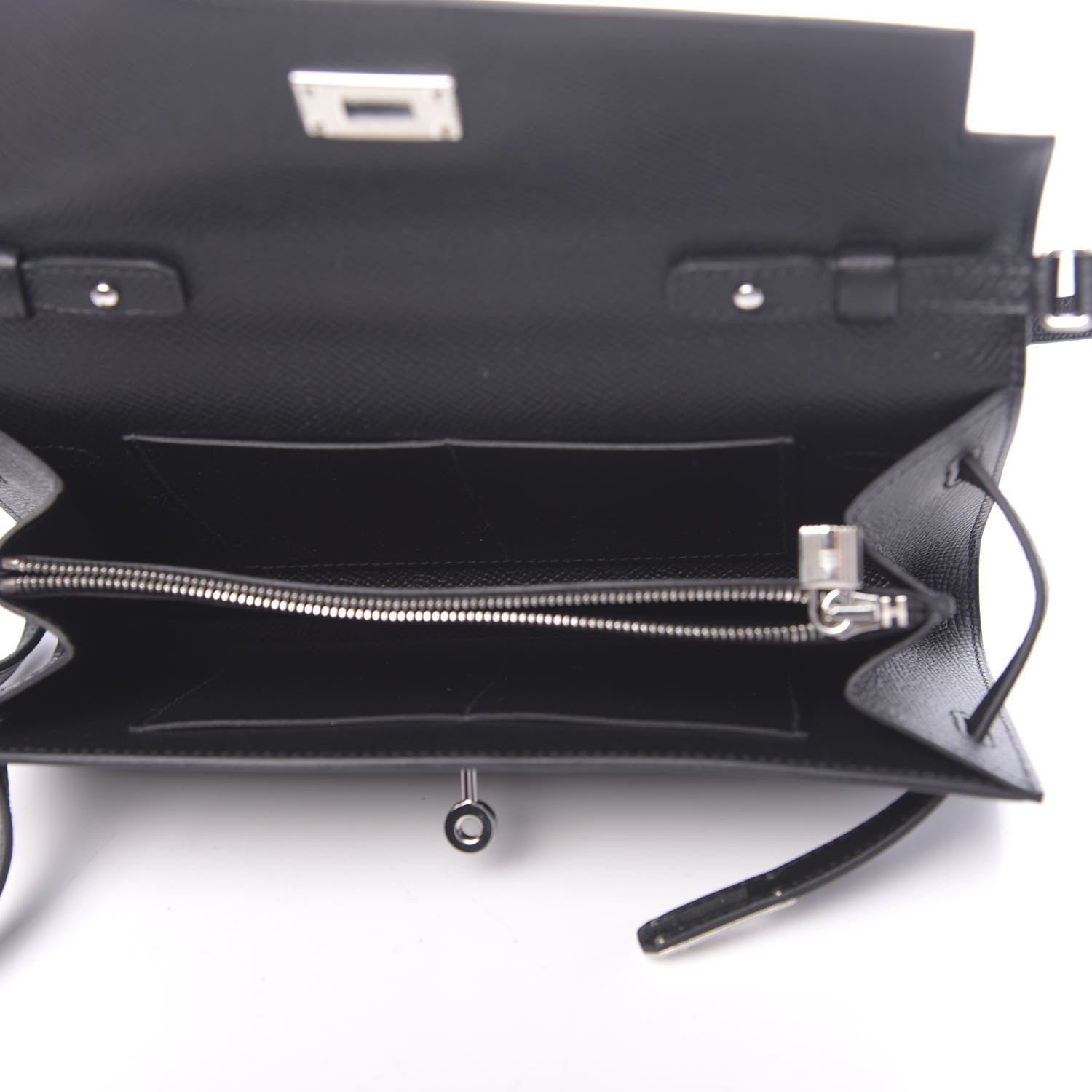 Hermes Epsom Kelly Wallet To Go Black 5 of 11