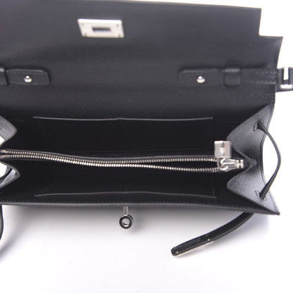 Hermes Epsom Kelly Wallet To Go Black 5 of 11