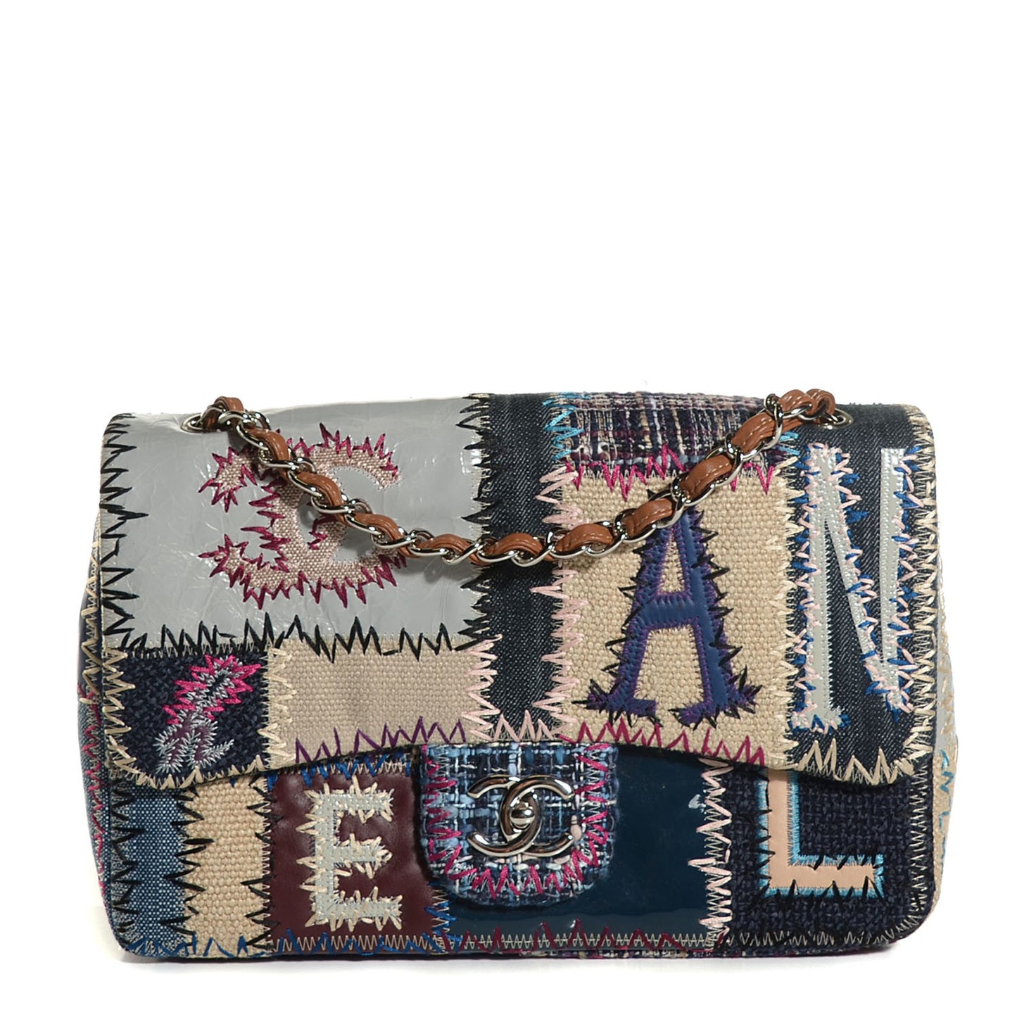 Patchwork Jumbo Single Flap Multicolor