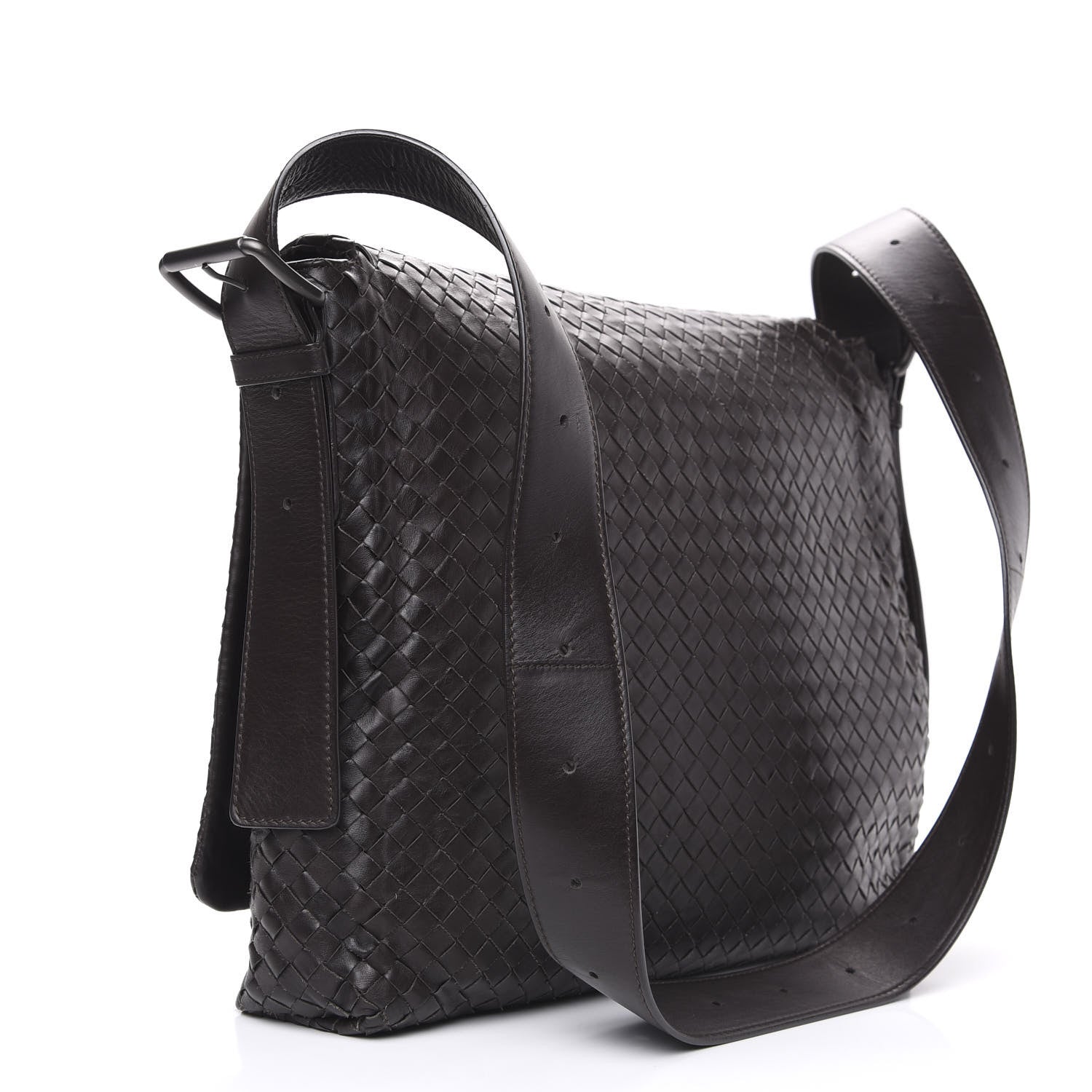 Bottega Veneta Nappa Intrecciato Messenger Bag Ebano 2 of 11