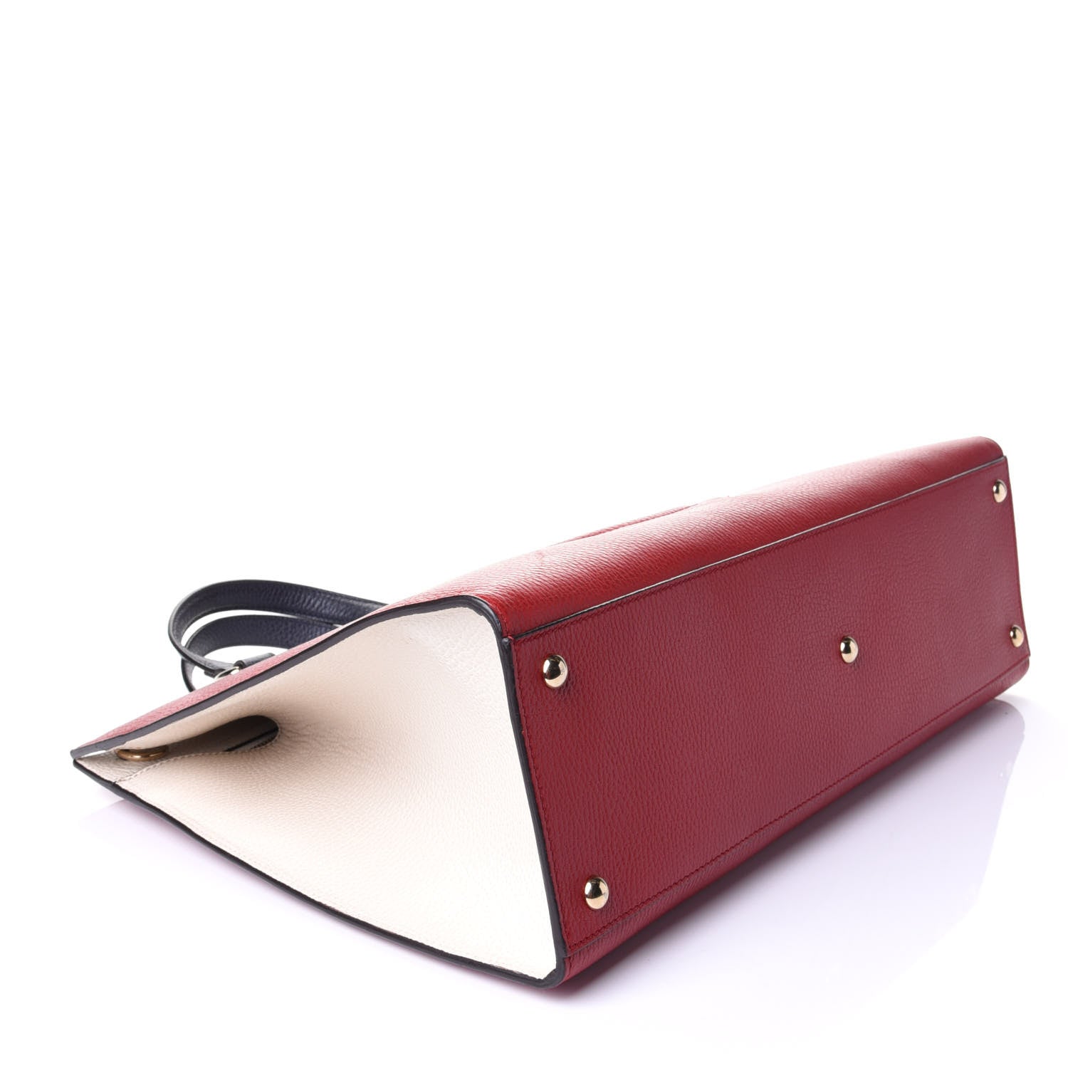 Gucci Dollar Calfskin Large Soho Top Handle Satchel Hibiscus Red Mystic White Blue 4 of 10
