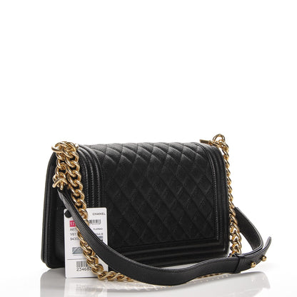 Chanel Caviar Quilted Medium Boy Flap Black 3 of 7