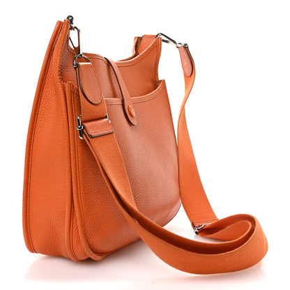 Hermes Taurillon Clemence Evelyne III PM Orange 3 of 10