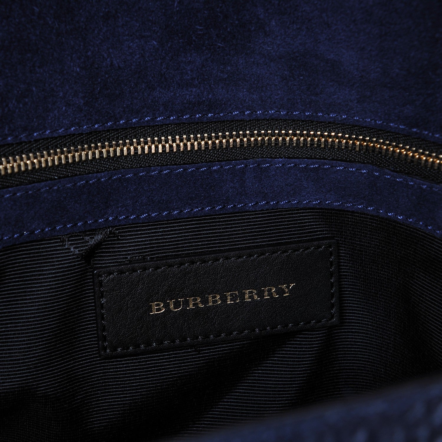 Burberry Signature Grain Large Mildenhall Shoulder Bag Blue 8 of 10