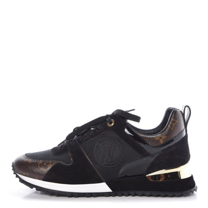 Louis Vuitton Suede Monogram Run Away Sneakers 38.5 Black 1 of 7
