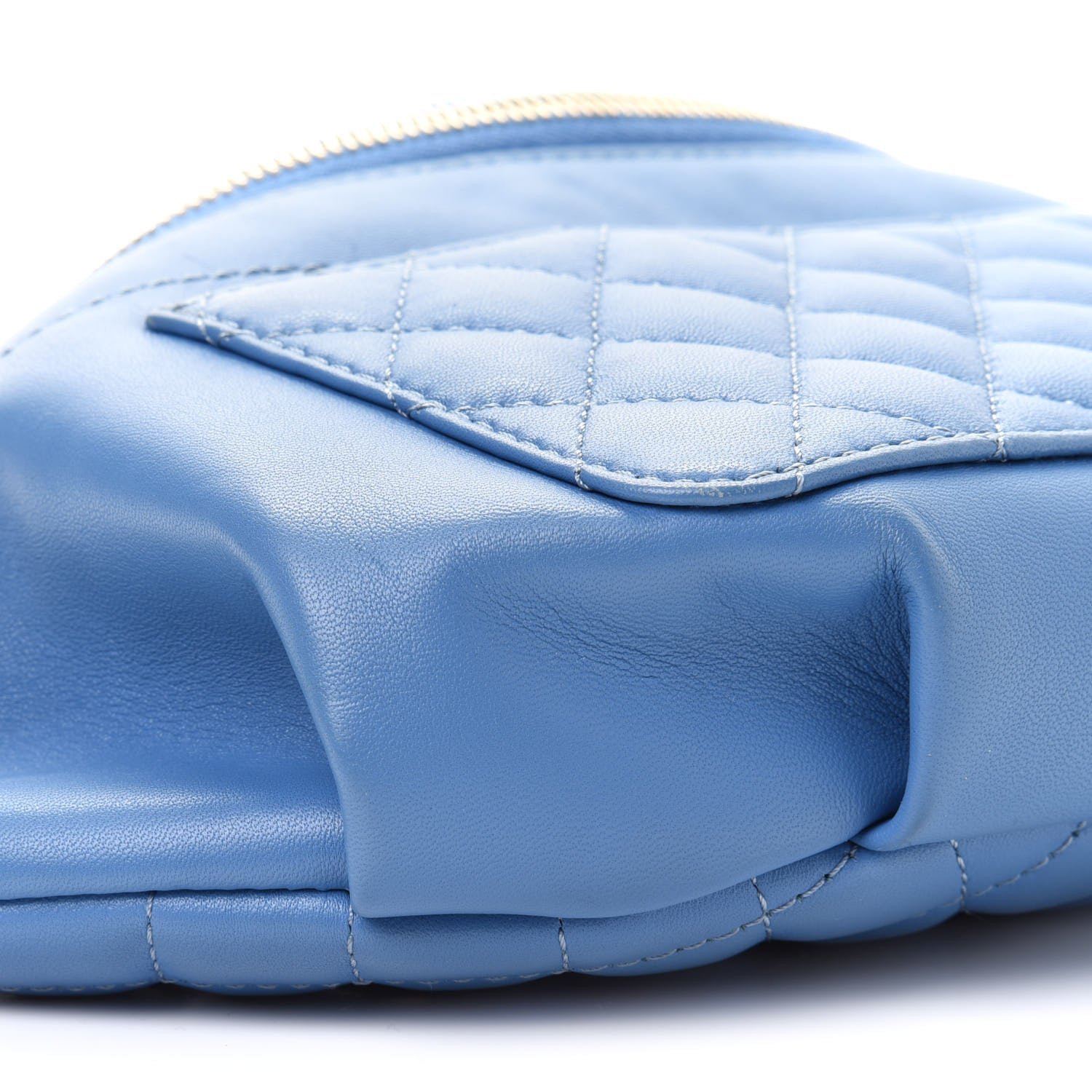 Chanel Lambskin Quilted Bi Waist Bag Fanny Pack Blue 9 of 12
