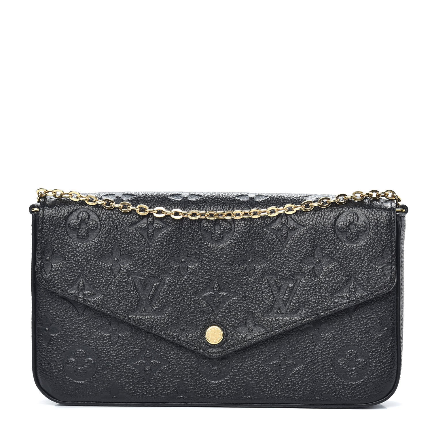 Louis Vuitton Empreinte Pochette Felicie Chain Wallet Black 1 of 11