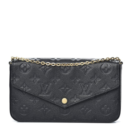 Louis Vuitton Empreinte Pochette Felicie Chain Wallet Black 1 of 11
