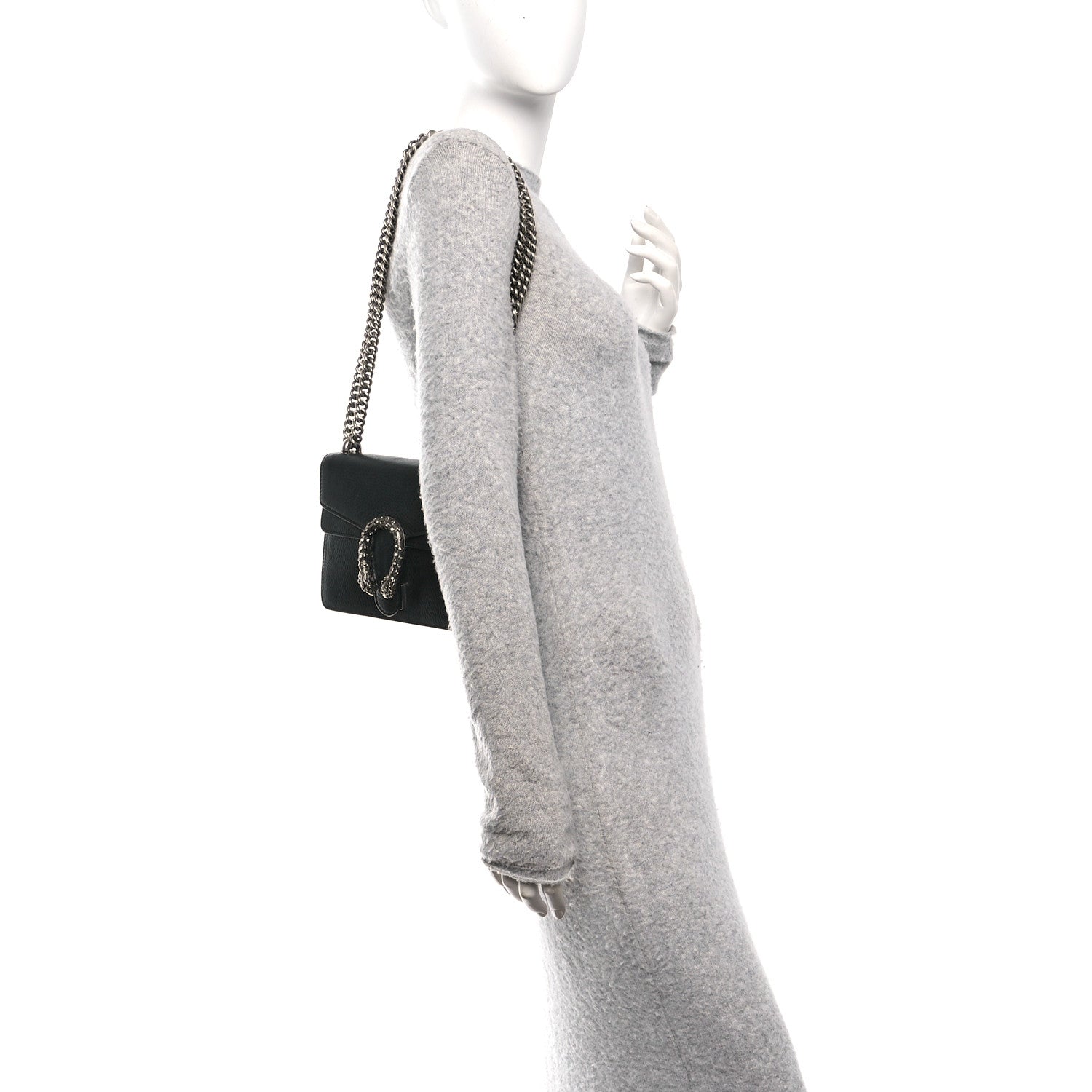 Gucci Calfskin Mini Dionysus Shoulder Bag Black 2 of 12