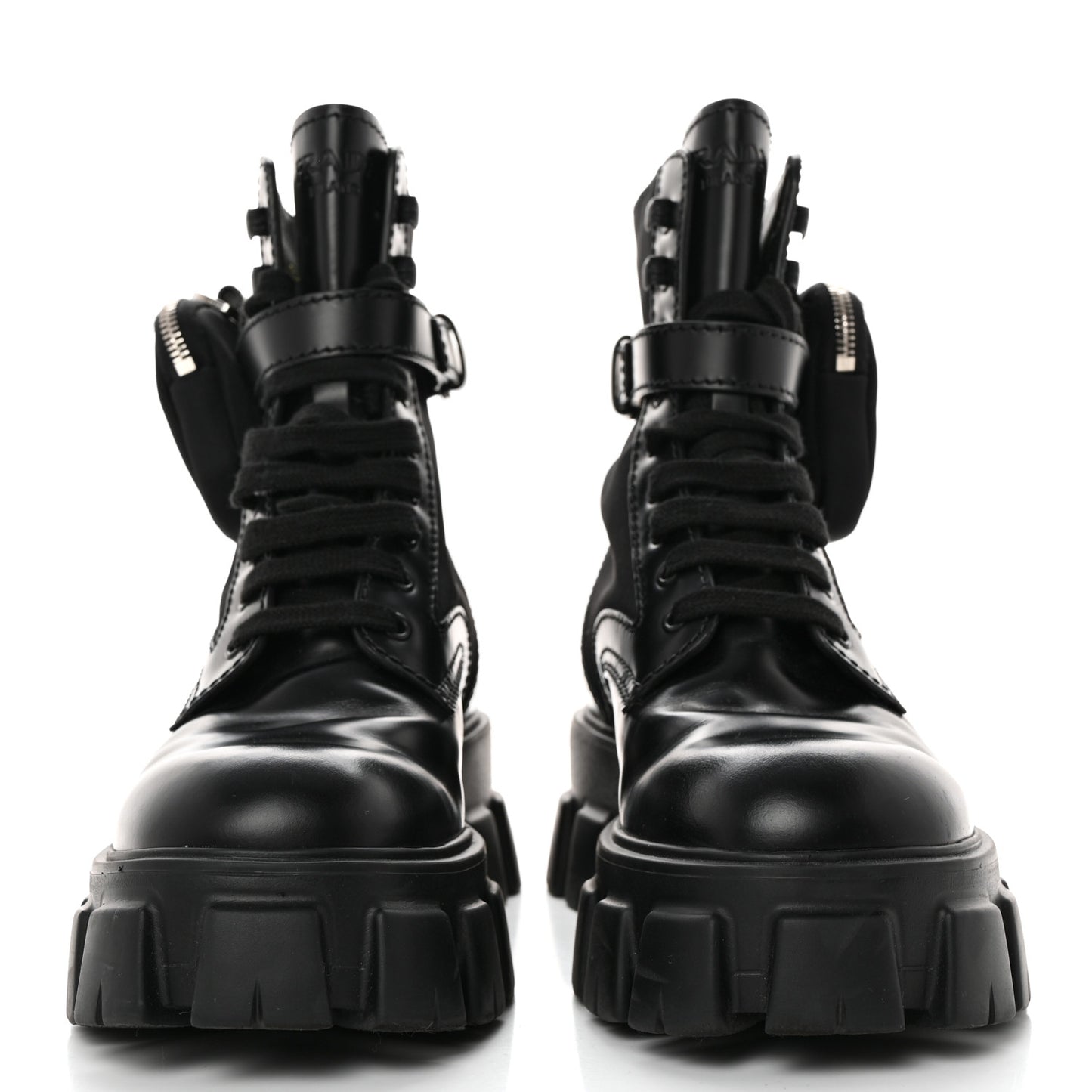 Spazzolato Rois Re-Nylon Metal Triangle Logo Mens Monolith Pouch Pocket 60mm Combat Boots 7 Black