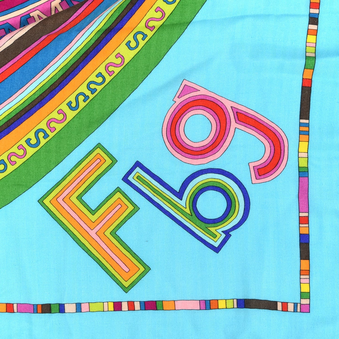 Cashmere Silk Tohu Bohu Shawl 140 Turquoise