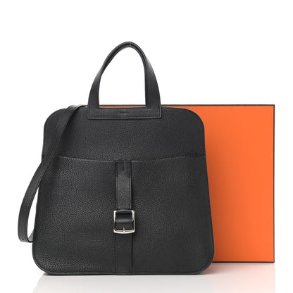 Hermes Taurillon Clemence Halzan 31 GM Black 13 of 13