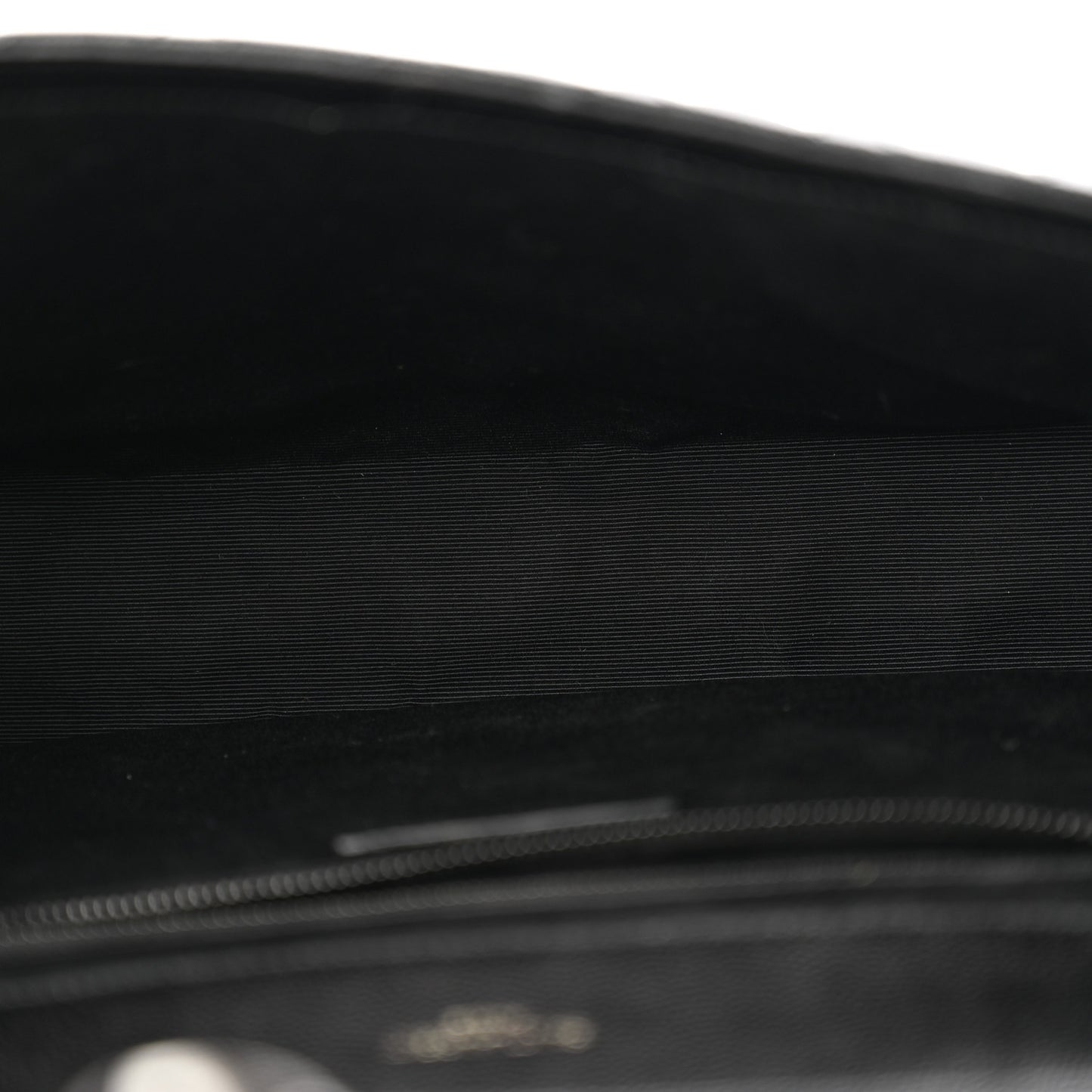 Grain De Poudre Textured Mixed Matelasse Large Triquilt Monogram Monochrome Satchel Black