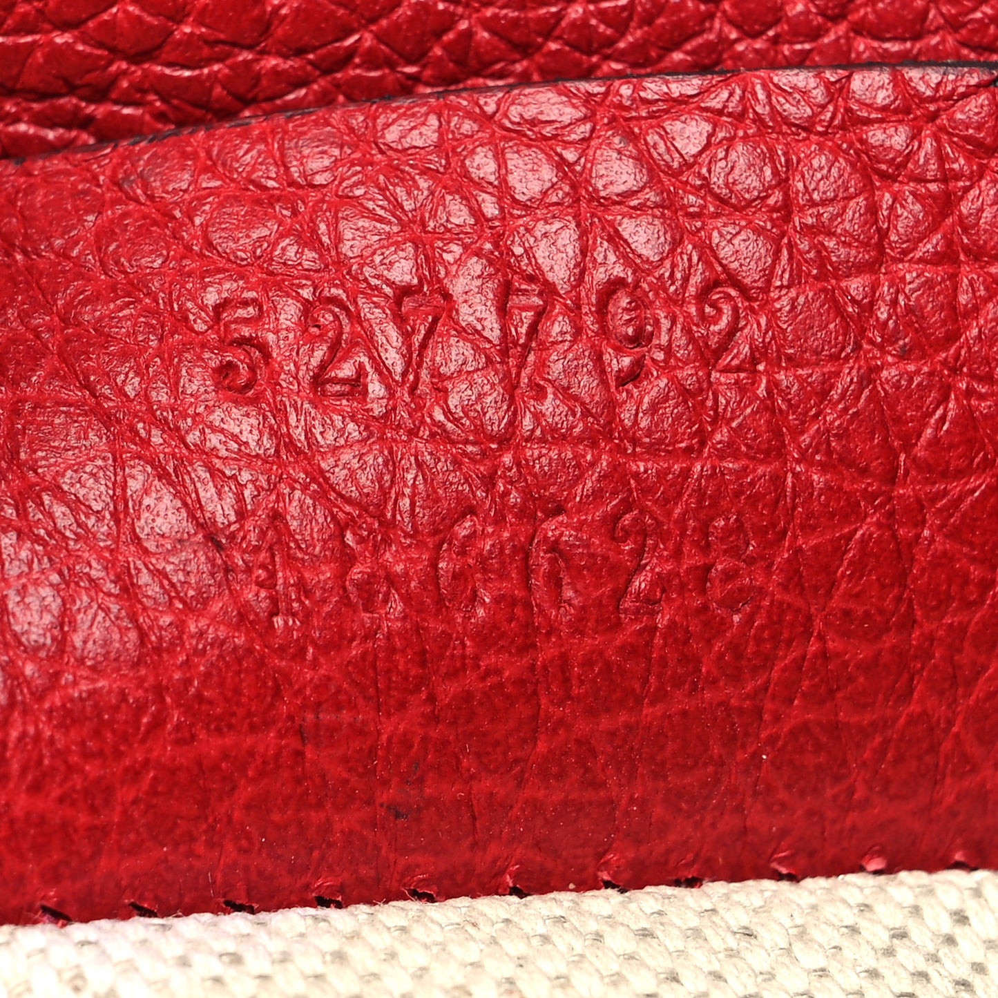 Grained Calfskin Small Logo Belt Bag Hibiscus Red