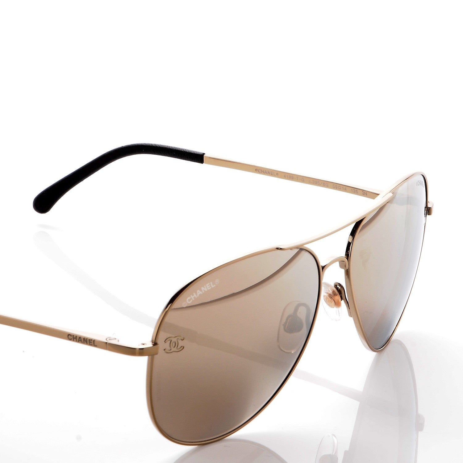 Chanel Metal Aviator CC Sunglasses 4189-T-Q Brown 6 of 9