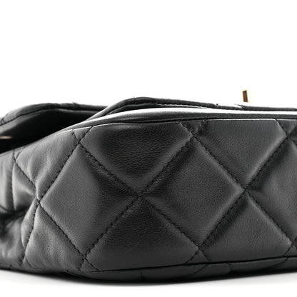 Chanel Calfskin Quilted Pocket Chic Flap Bag Black 9 of 11