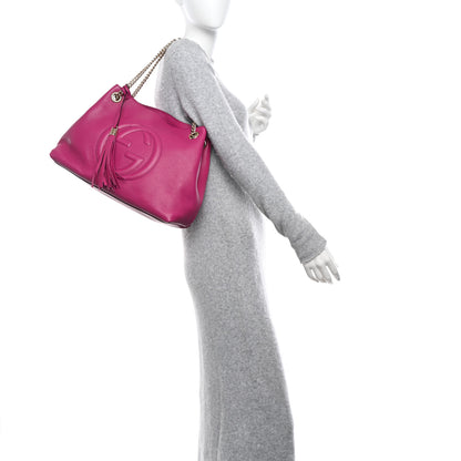 Gucci Cellarius Calfskin Medium Soho Chain Shoulder Bag Bright Bouganville 2 of 10