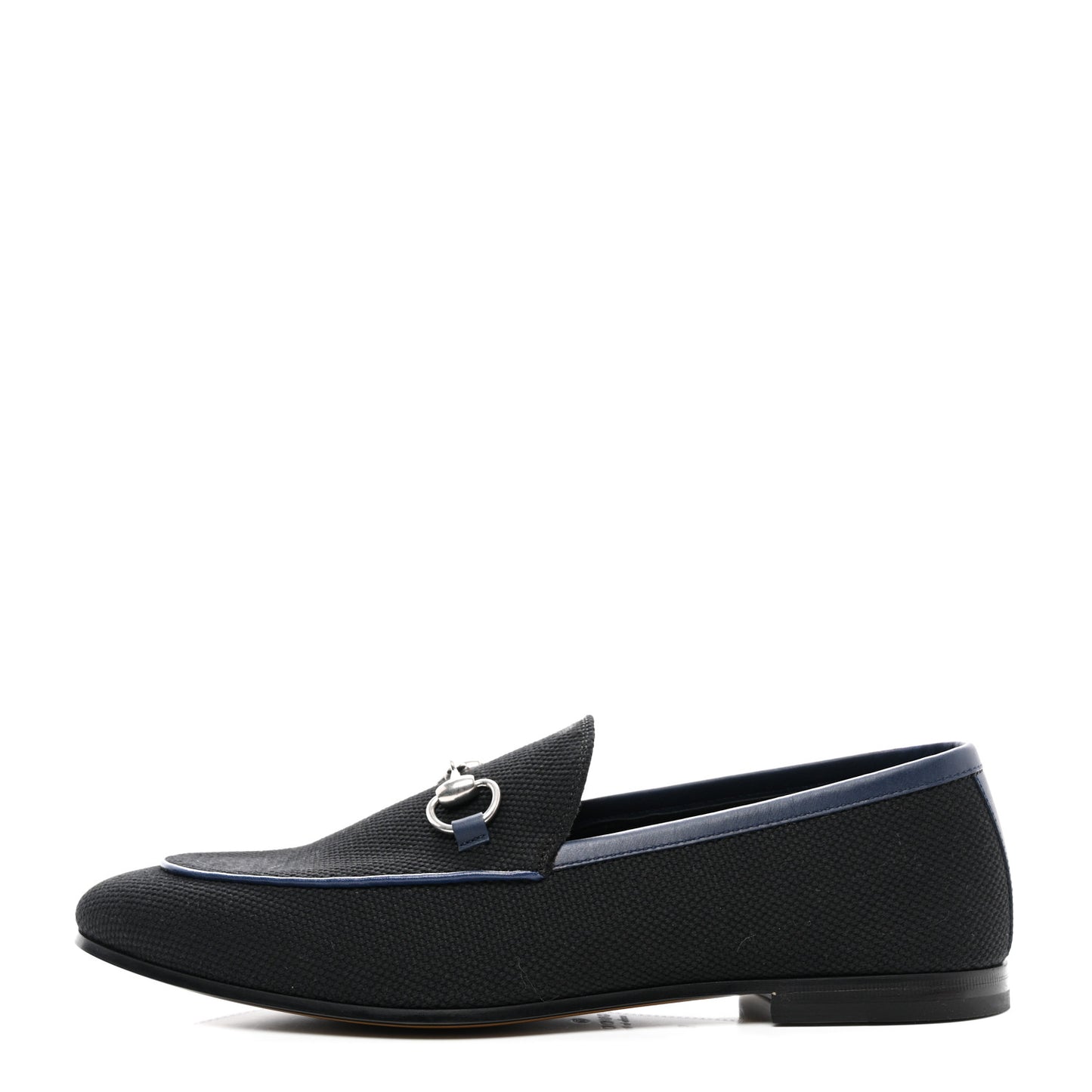 Canvas Horsebit Mens Jordaan Loafers 9 Black Blue Agata