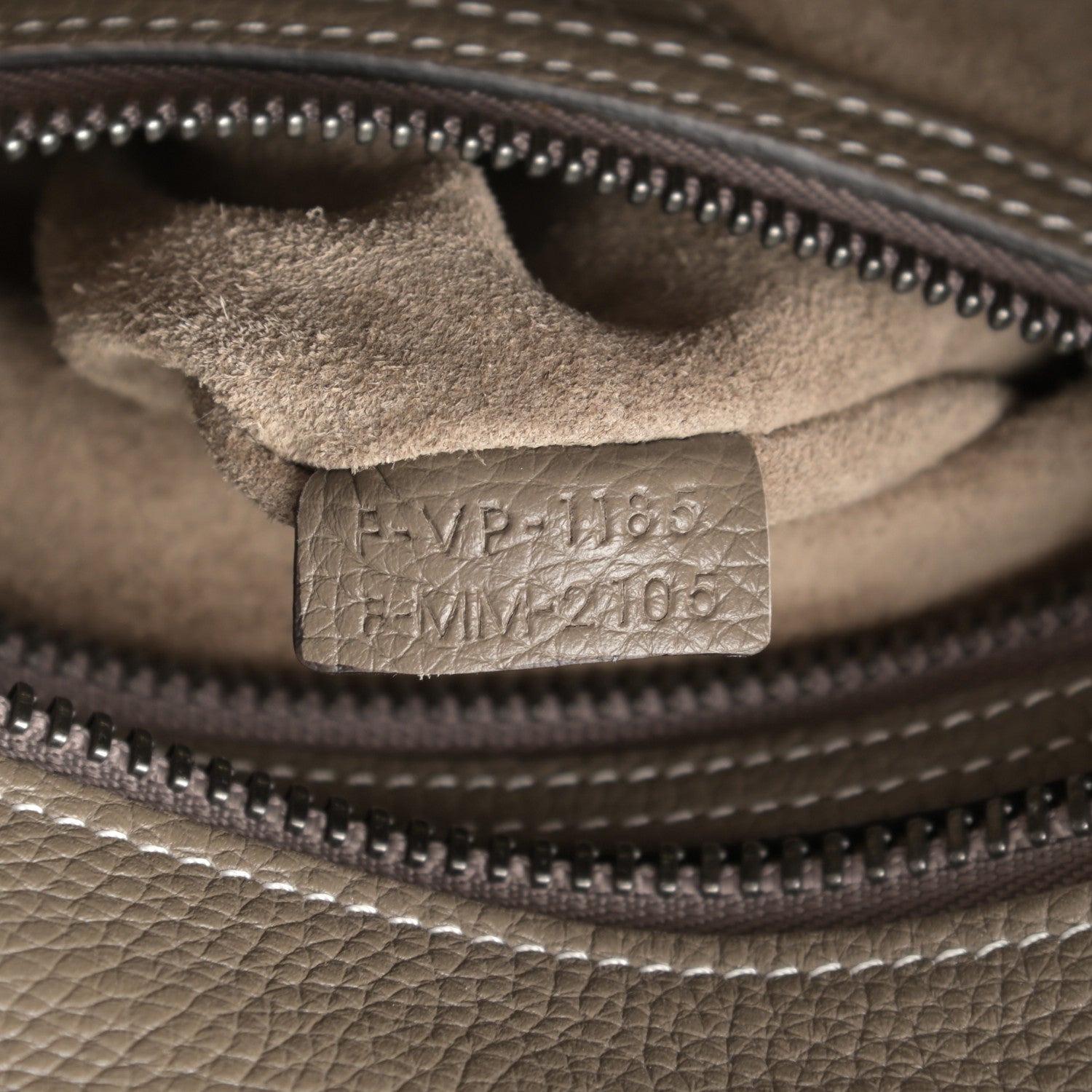 Celine Drummed Calfskin Micro Luggage Souris 7 of 14