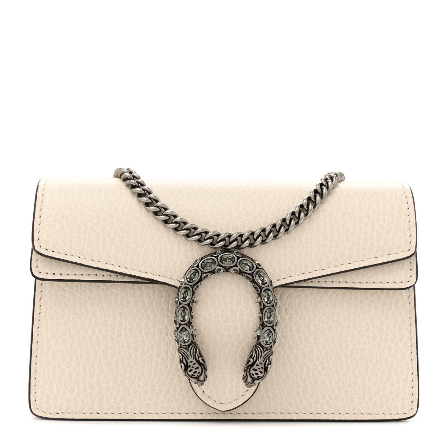Dollar Calfskin Crystal Super Mini Dionysus Shoulder Bag Mystic White Black Diamond