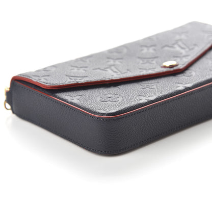 Louis Vuitton Empreinte Pochette Felicie Chain Wallet Marine Rouge 6 of 10