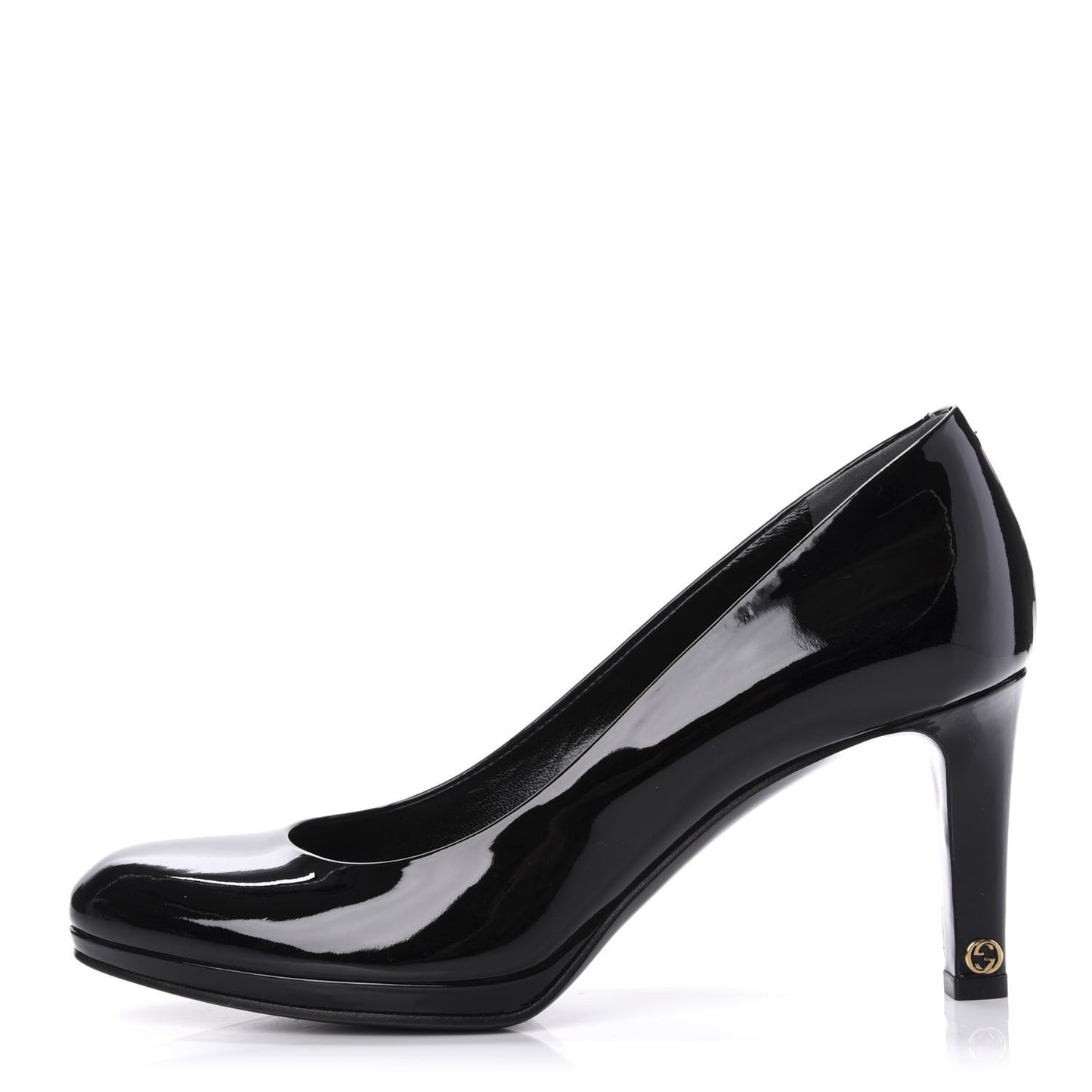 Patent Calfskin Pumps 36.5 Black