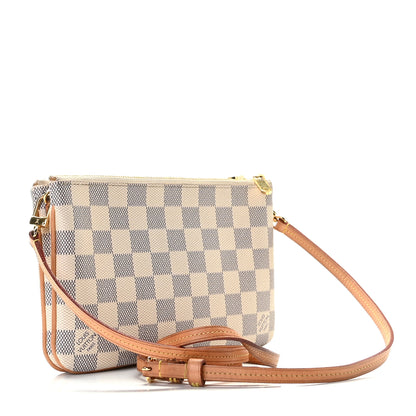 Louis Vuitton Damier Azur Double Zip Pochette 3 of 10