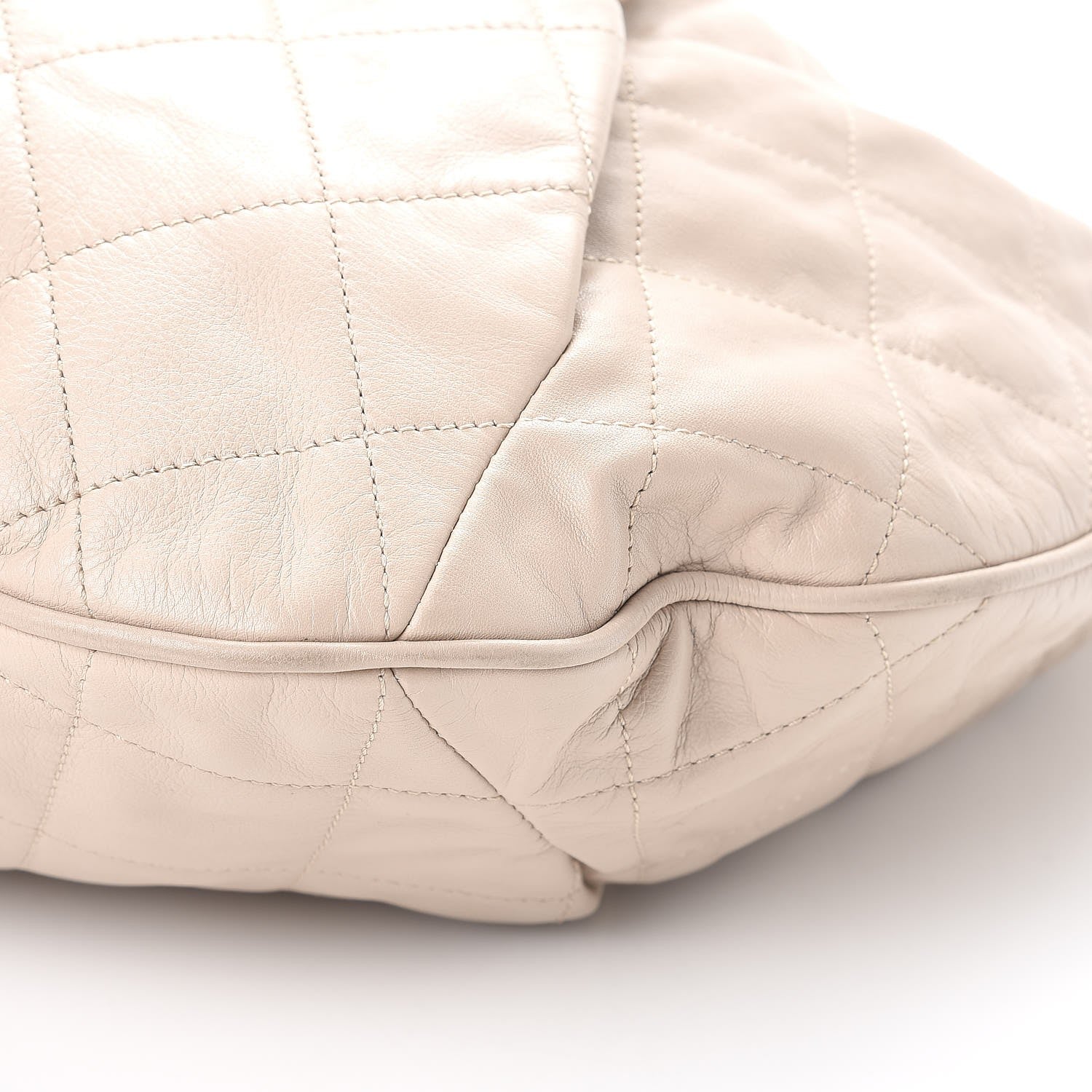Chanel Calfskin Coco Pleats Hobo Beige 12 of 12