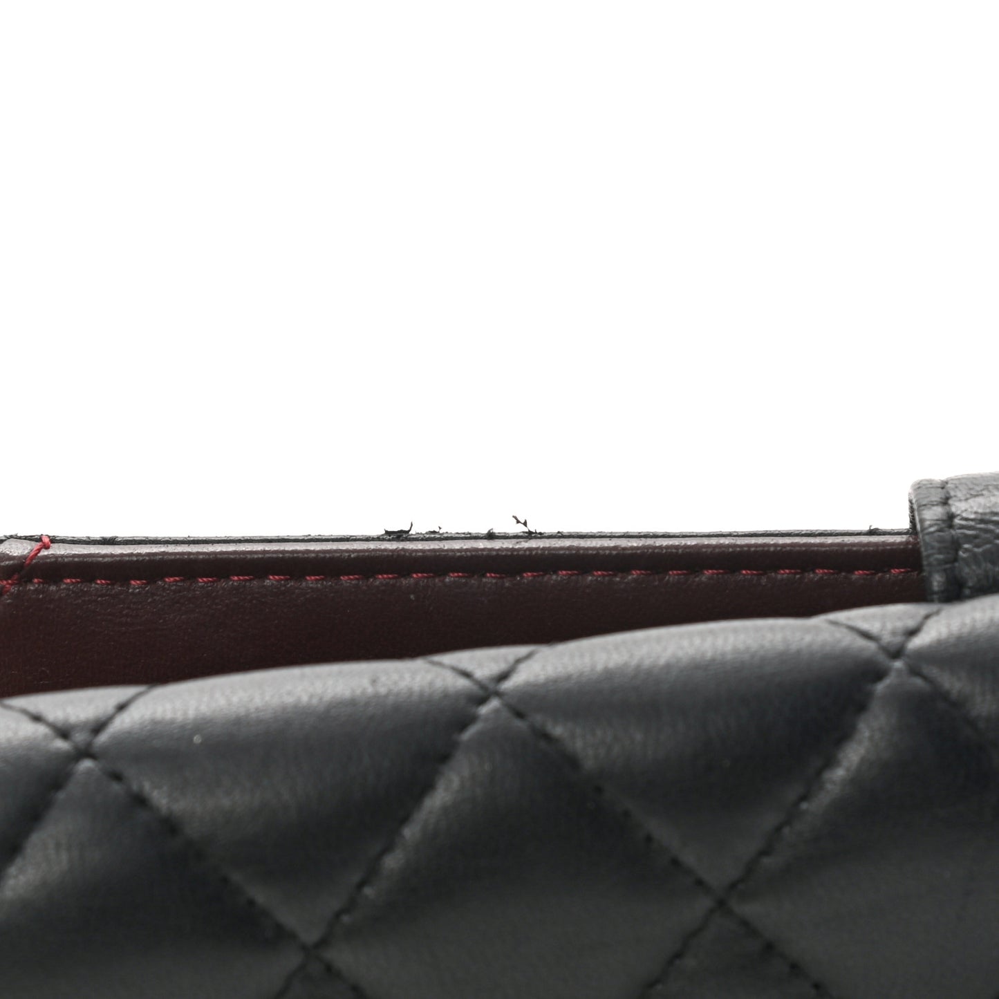Lambskin Quilted Long Flap Wallet Black