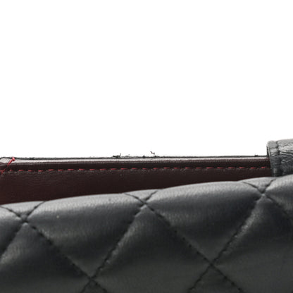 Chanel Lambskin Quilted Long Flap Wallet Black 17 of 19