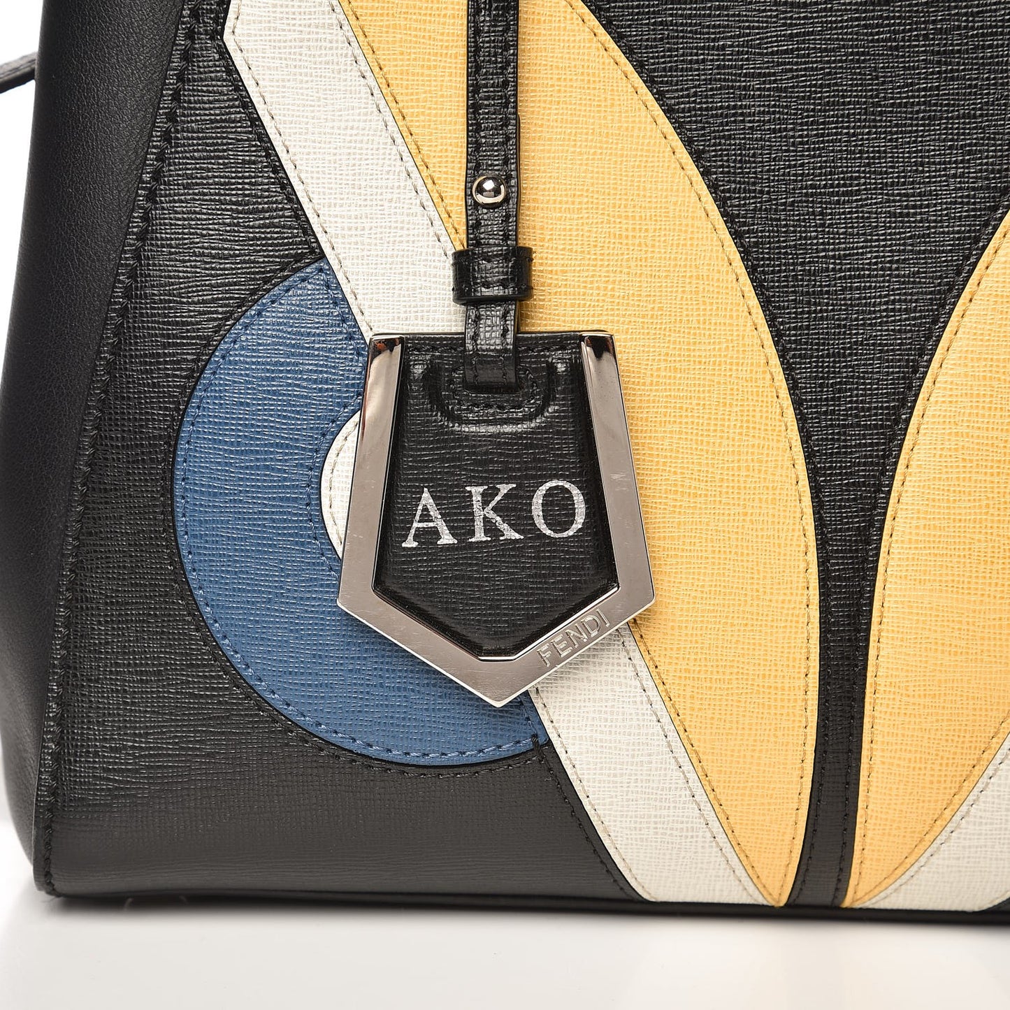 Saffiano Monster Colorblock Petite 2Jours Tote Black