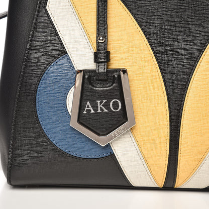 Fendi Saffiano Monster Colorblock Petite 2Jours Tote Black 10 of 10