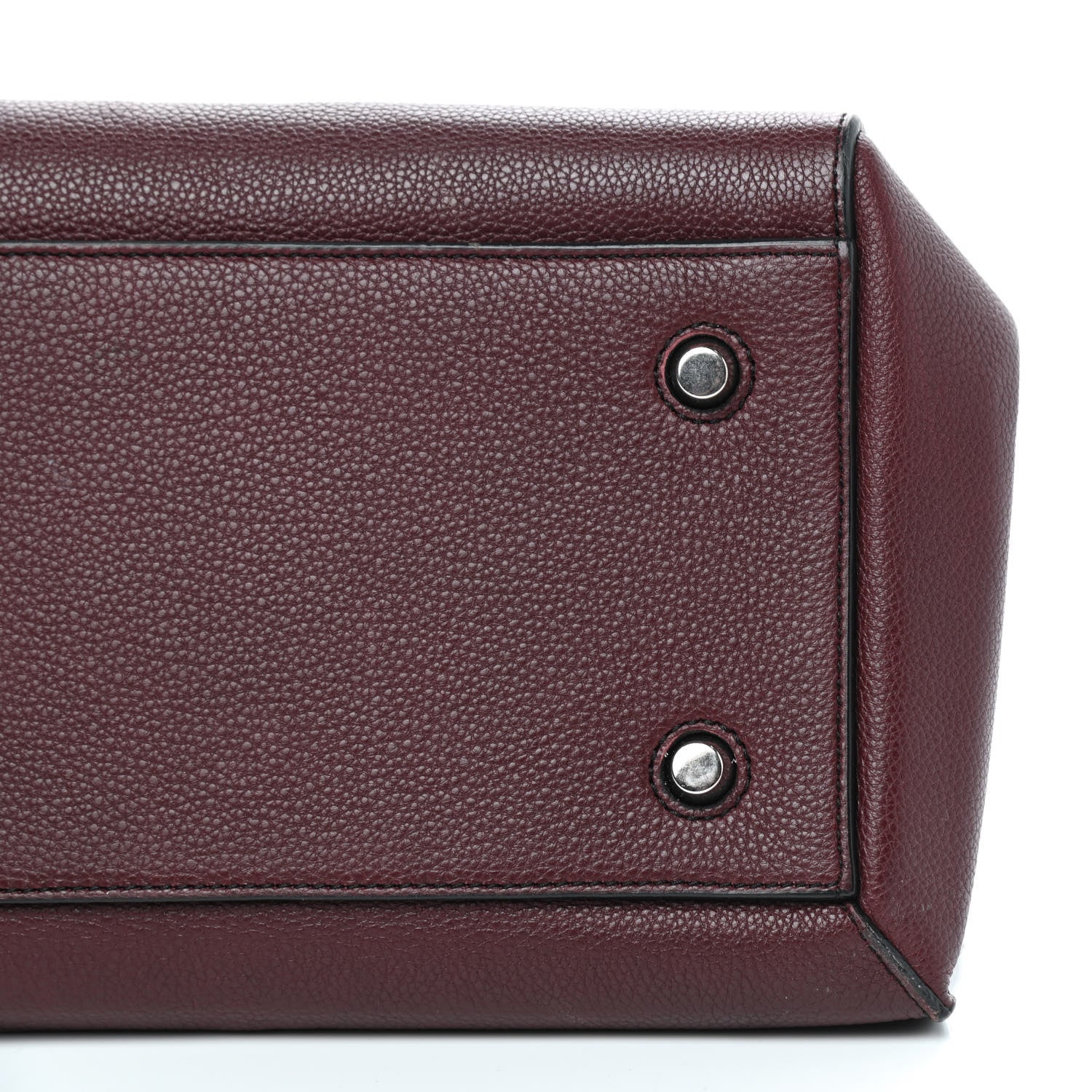 Celine Drummed Calfskin Medium Edge Shoulder Bag Wine 6 of 14