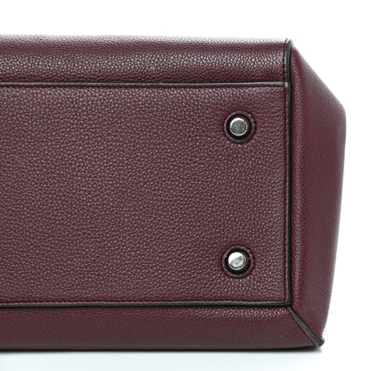 Celine Drummed Calfskin Medium Edge Shoulder Bag Wine 6 of 14