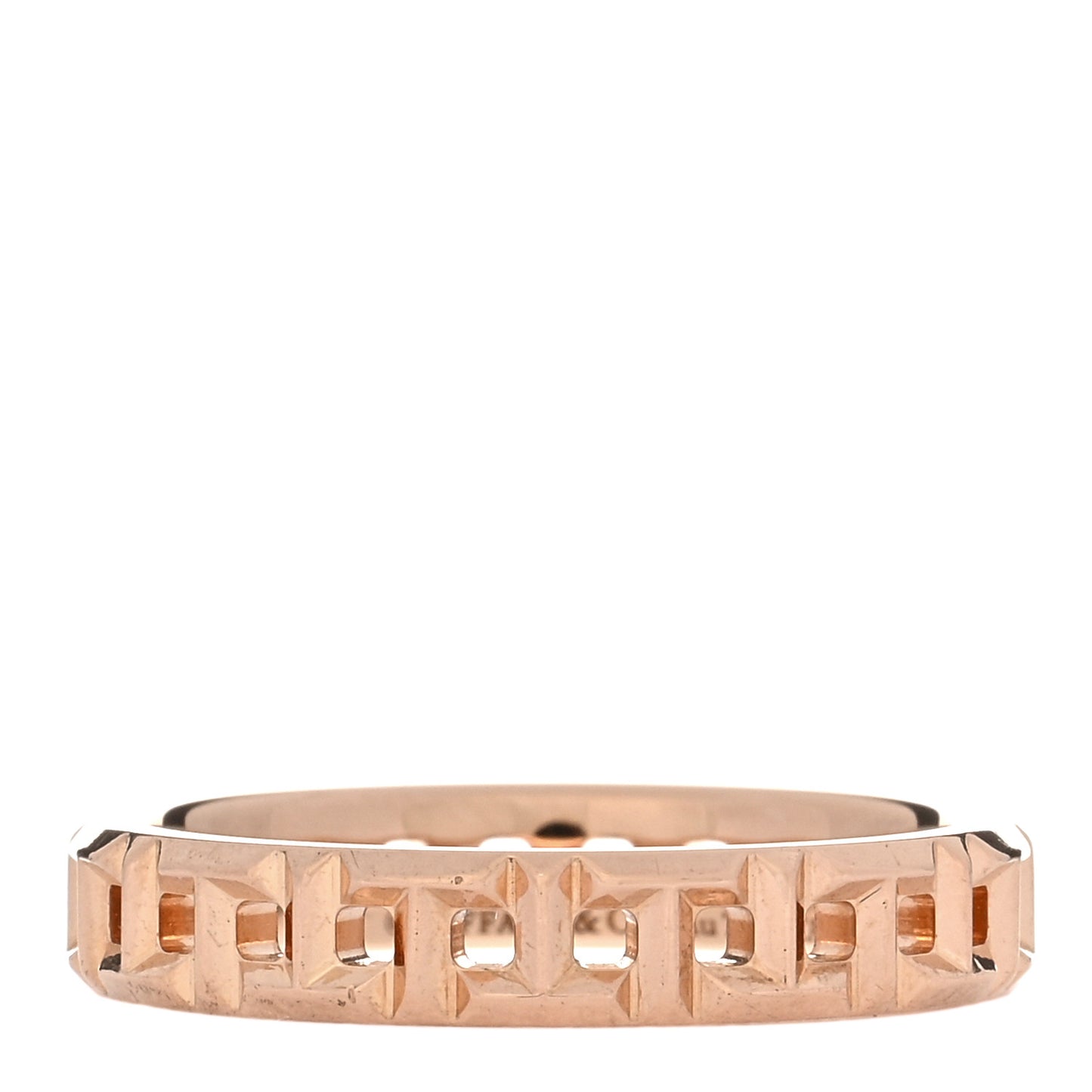 18K Rose Gold T True Narrow Ring 50 5.5